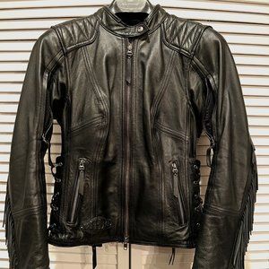 Harley-Davidson Women's Boone Fringed Leather Jacket (Small)